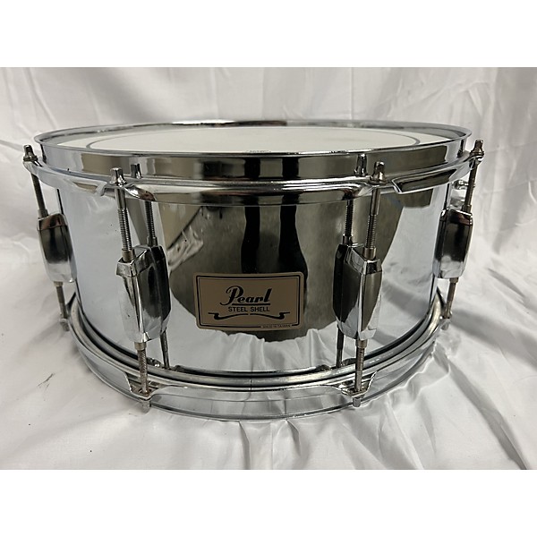 Used Pearl 5.5X14 Steel Shell Snare Drum