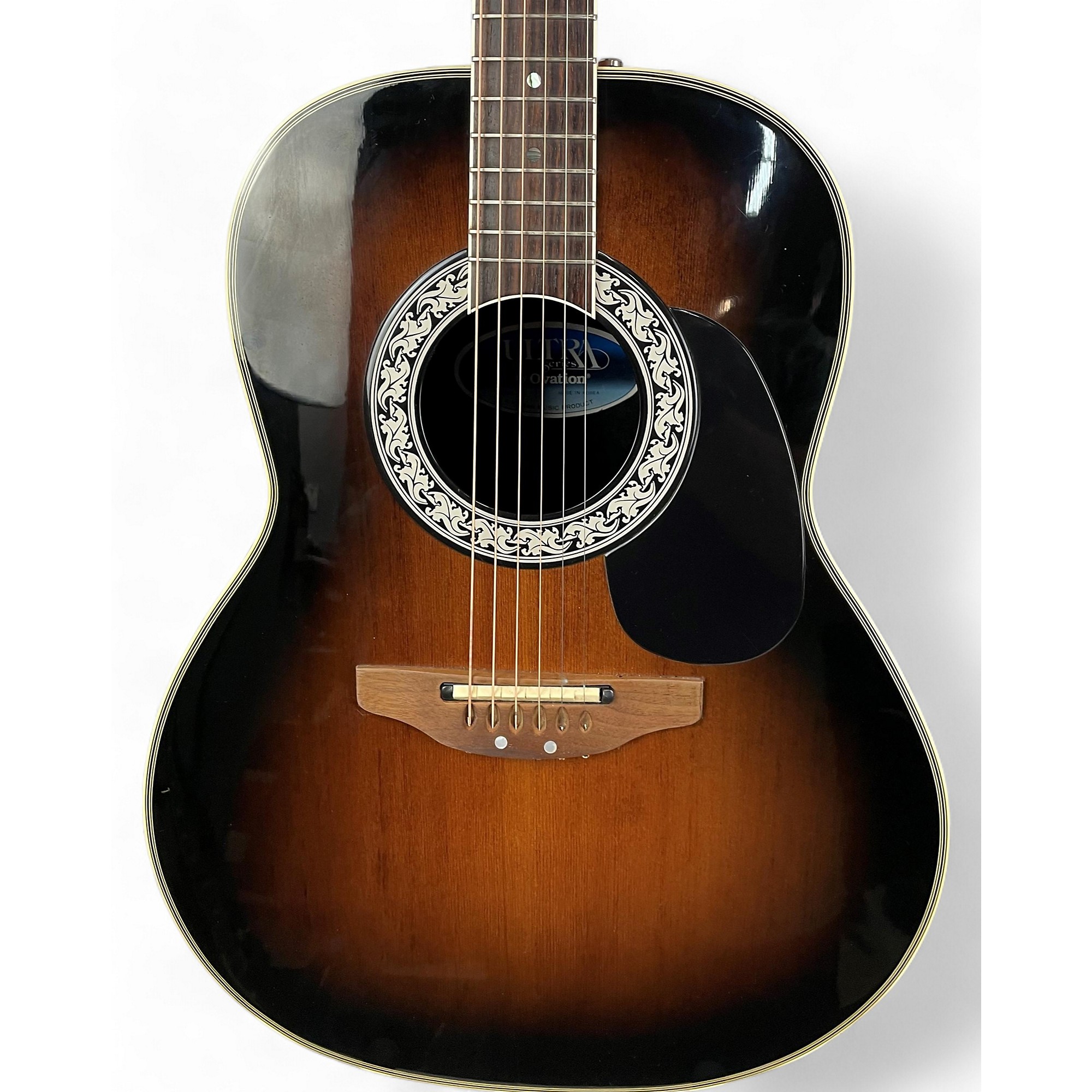 Used Ovation 1517 Tobacco Sunburst Acoustic Electric Guitar