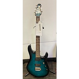 Used Sterling by Music Man Used Sterling By Music Man JP150 Blue Flame Top Solid Body Electric Guitar