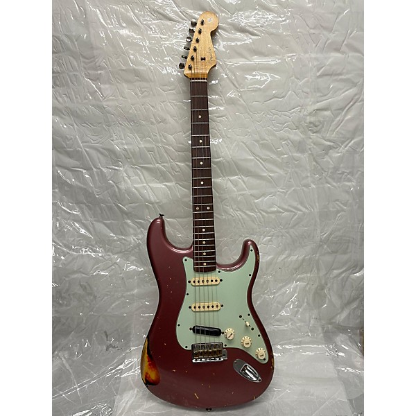 Used Fender Used 2014 Fender Imperial Arc Relic 1960 Strat Paul Waller Master Build Burgundy Mist Over Sunburst Solid Body...