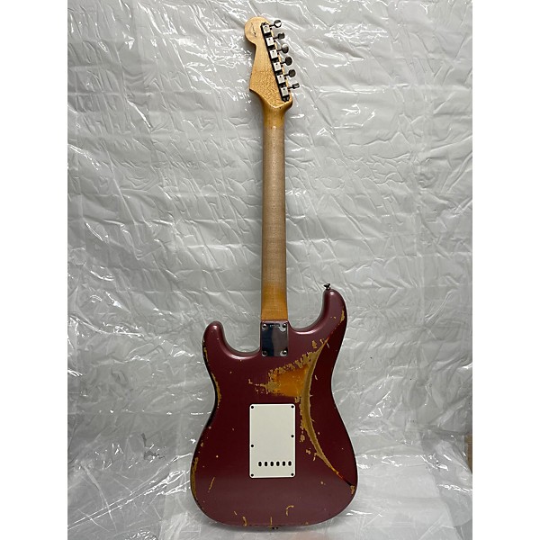 Used Fender Used 2014 Fender Imperial Arc Relic 1960 Strat Paul Waller Master Build Burgundy Mist Over Sunburst Solid Body...