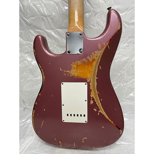 Used Fender Used 2014 Fender Imperial Arc Relic 1960 Strat Paul Waller Master Build Burgundy Mist Over Sunburst Solid Body...