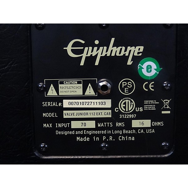Used Epiphone Valve Jr 5w Head And 112 Cab Guitar Stack