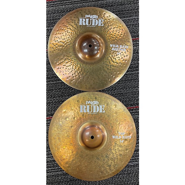 Used Paiste 14in Rude Wild Hi Hat Pair Cymbal