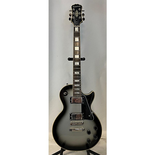 Used Epiphone Used Epiphone Les Paul Custom Silverburst Solid Body Electric Guitar