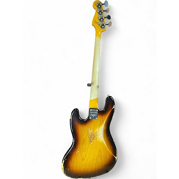Used Fender LTD CUSTOM JAZZ BASS HREL 3 Color Sunburst Electric Bass Guitar