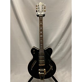 Used Gretsch Guitars Used Gretsch Guitars Steamliner Bigsby Black And Gold Hollow Body Electric Guitar