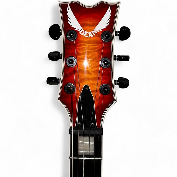 Used Dean Thoroughbred Select Quilt Top TRANSPARENT CHERRY BURST Solid Body Electric Guitar