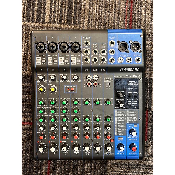 Used Yamaha MG10XU 10 Channel Mixer With Effects Unpowered Mixer