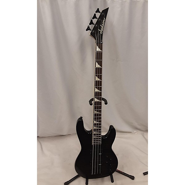 Used Jackson BLK FLAME Electric Bass Guitar