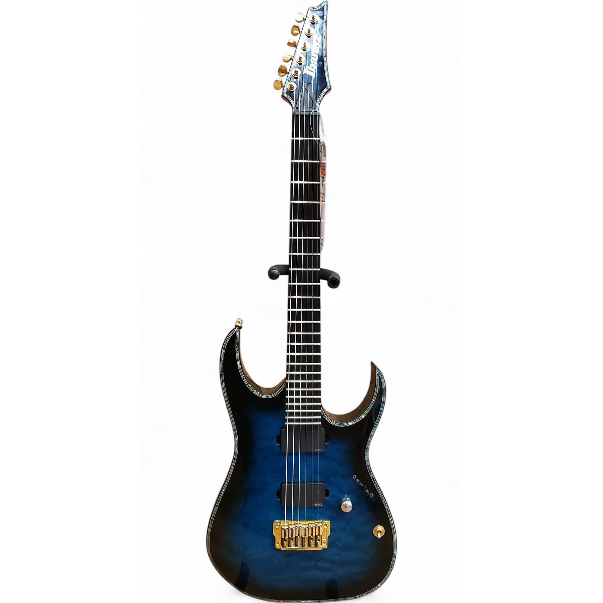 Used Ibanez Used Ibanez RGIX20FEQM Iron Label RG Series Ocean Blue Burst  Solid Body Electric Guitar Ocean Blue Burst | Guitar Center