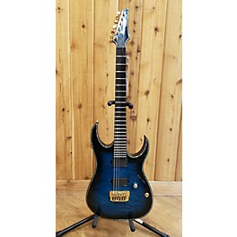 Used Ibanez Used Ibanez RGIX20FEQM Iron Label RG Series Ocean Blue Burst Solid Body Electric Guitar