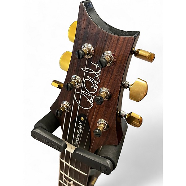 Used 2023 PRS MODERN EAGLE V 10 TOP Trans Purple Solid Body Electric Guitar