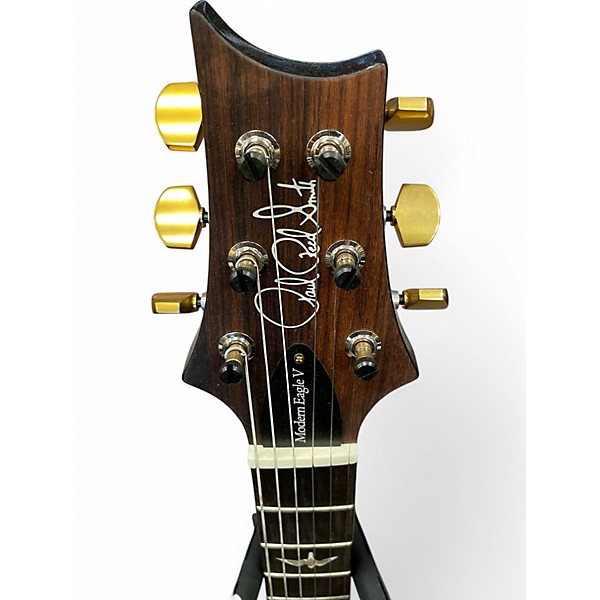 Used 2023 PRS MODERN EAGLE V 10 TOP Trans Purple Solid Body Electric Guitar