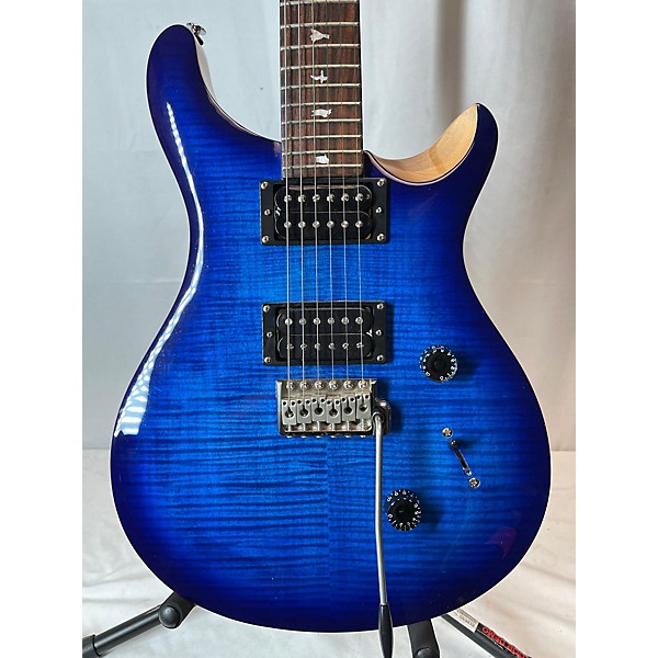 Used PRS Used PRS SE Custom 24 Blue Solid Body Electric Guitar