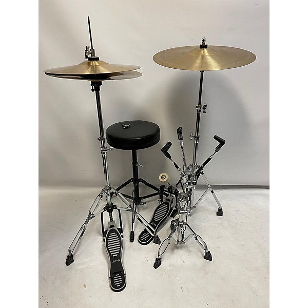 Used Ludwig Backbeat With Cymbals And Hardware Drum Kit