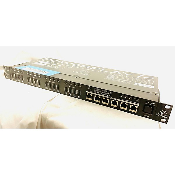 Used Behringer POWERPLAY P16-I 16-Channel 19' Input Module With Analog And ADAT Optical Inputs Signal Processor