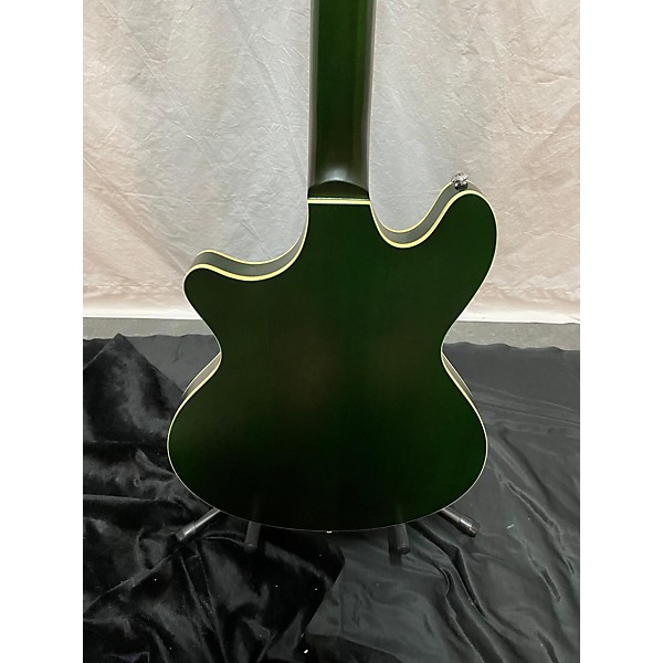 Used Used Schecter Guitar Research TSH1-b Trans Green Hollow Body Electric Guitar