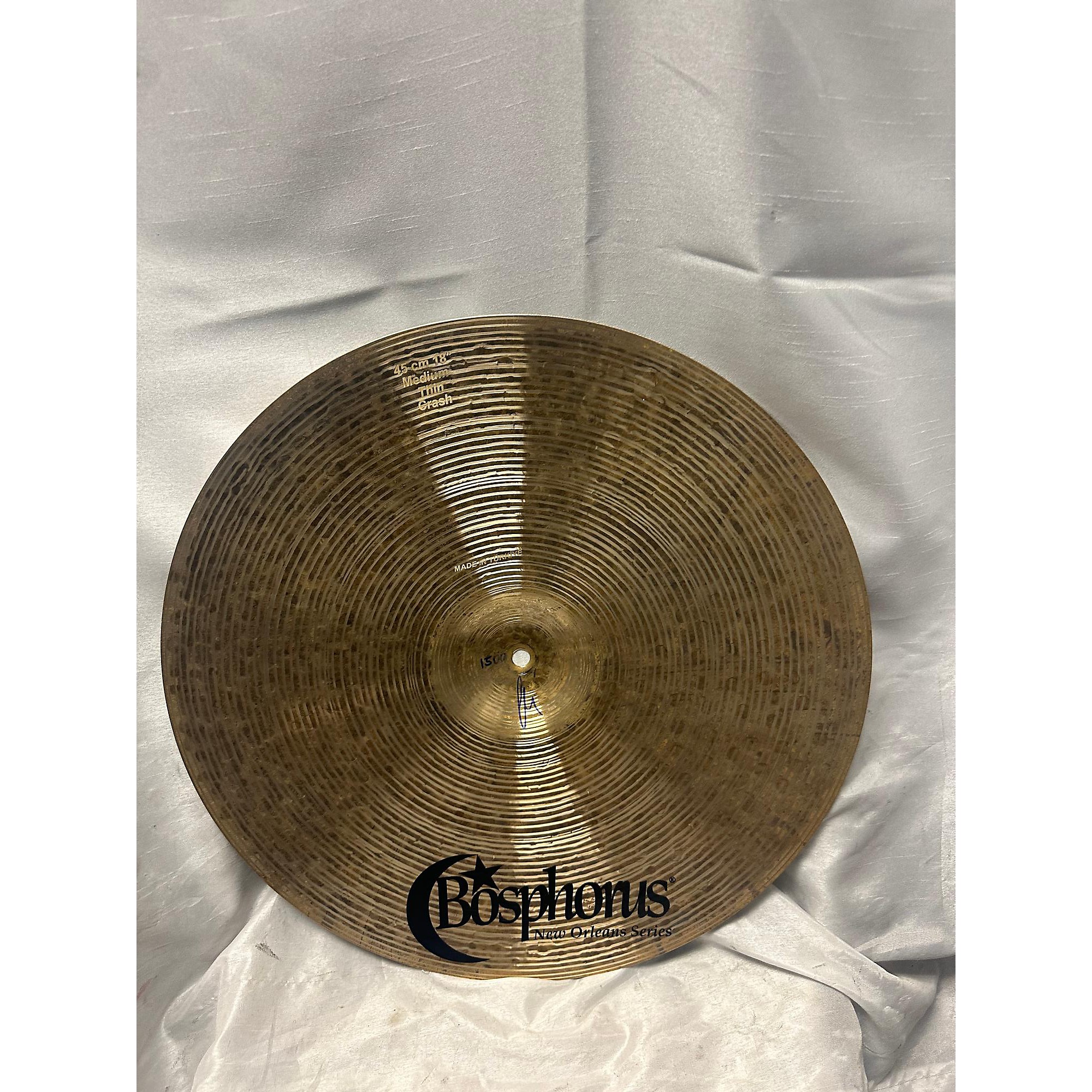 Used Bosphorus Cymbals 18in New Orleans Series Medium Thin Crash 