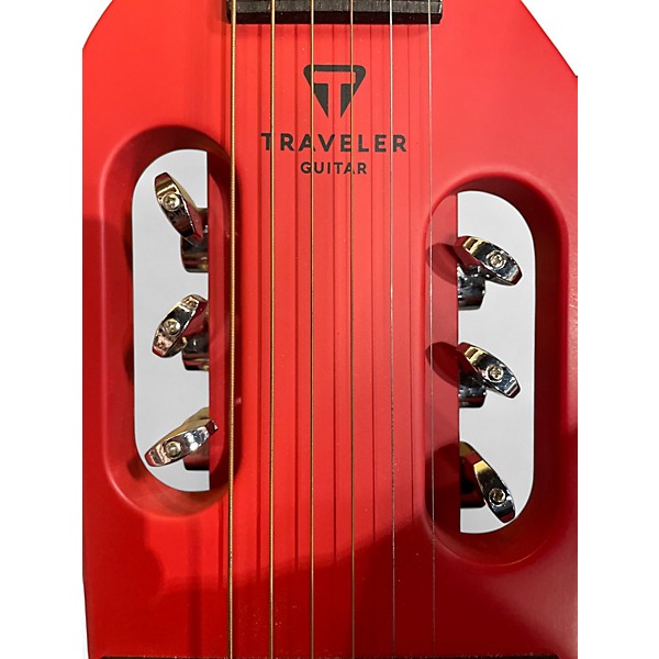 Used Traveler Guitar Ultra Light Flat Red Acoustic Guitar