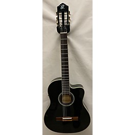 Used Ortega Used Ortega RCE145 Black Classical Acoustic Electric Guitar