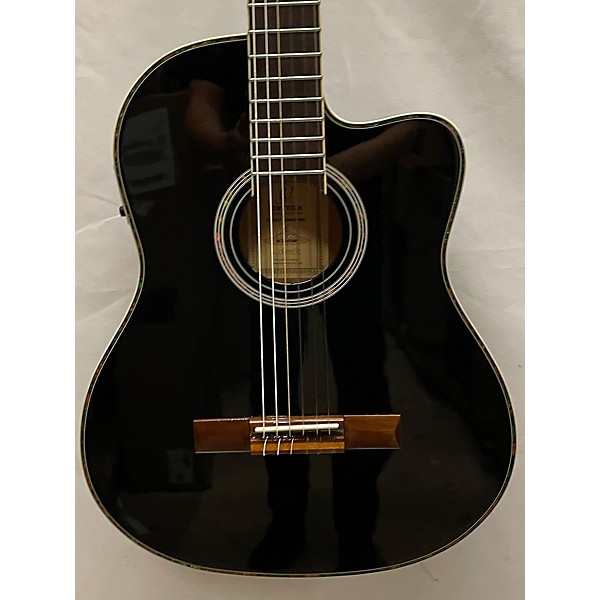 Used Ortega Used Ortega RCE145 Black Classical Acoustic Electric Guitar