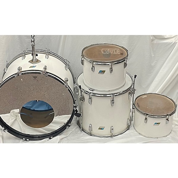 Vintage Ludwig 1970s 4 Pc White Cortex Drum Kit