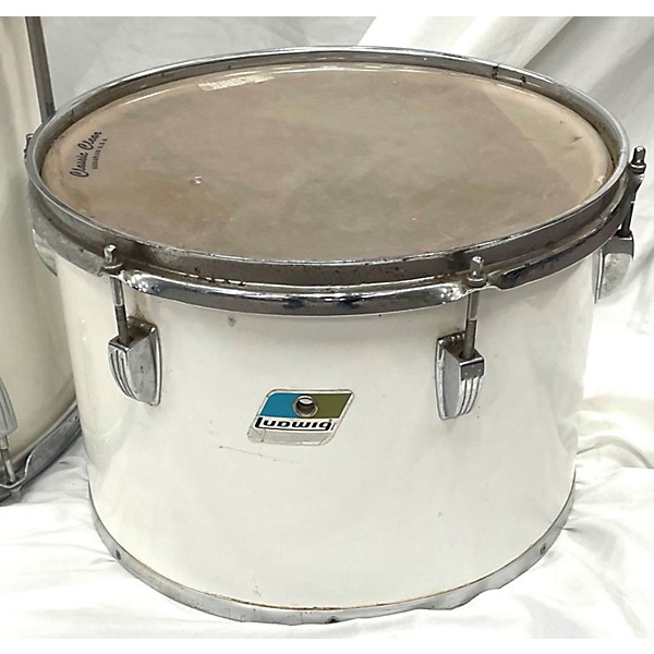 Vintage Ludwig 1970s 4 Pc White Cortex Drum Kit