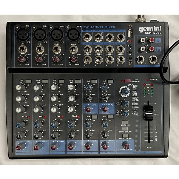 Used Gemini GEM 12USB Unpowered Mixer