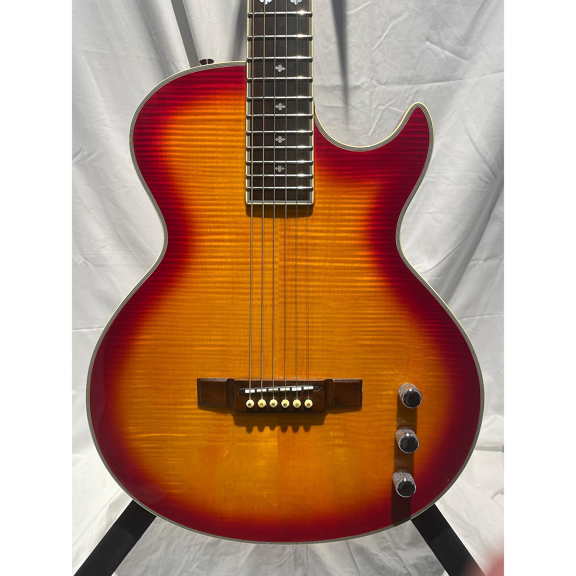 Used Washburn SBF80 Hollow Body Electric Guitar CHERRY BURST