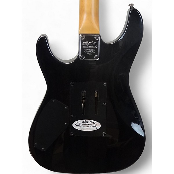Used Schecter Guitar Research Omen Extreme 6 Floyd Rose Solid Body Electric Guitar SEETHRU