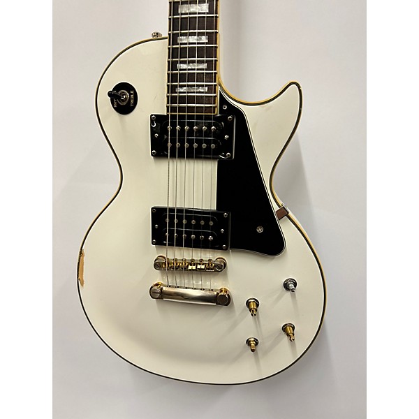 Used Epiphone Used Epiphone Les Paul Custom Alpine White Solid Body Electric Guitar