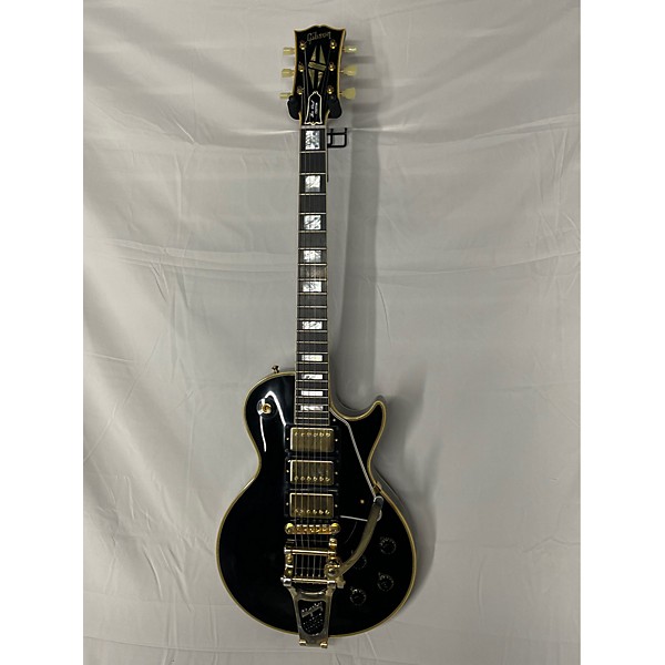 Used Gibson Used Gibson 1957 Reissue Les Paul Black Beauty With Bigsby Ebony Solid Body Electric Guitar