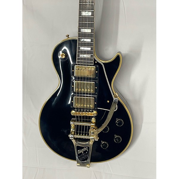 Used Gibson Used Gibson 1957 Reissue Les Paul Black Beauty With Bigsby Ebony Solid Body Electric Guitar