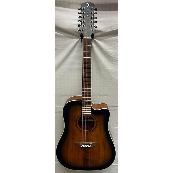 Used Luna Art V DCE 12 12 String Acoustic Electric Guitar