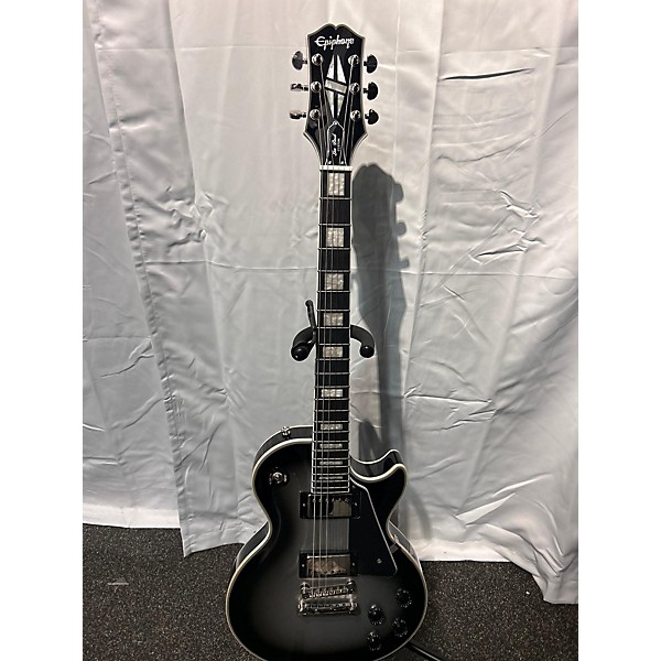 Used Epiphone Used Epiphone Les Paul Custom Silverburst Solid Body Electric Guitar