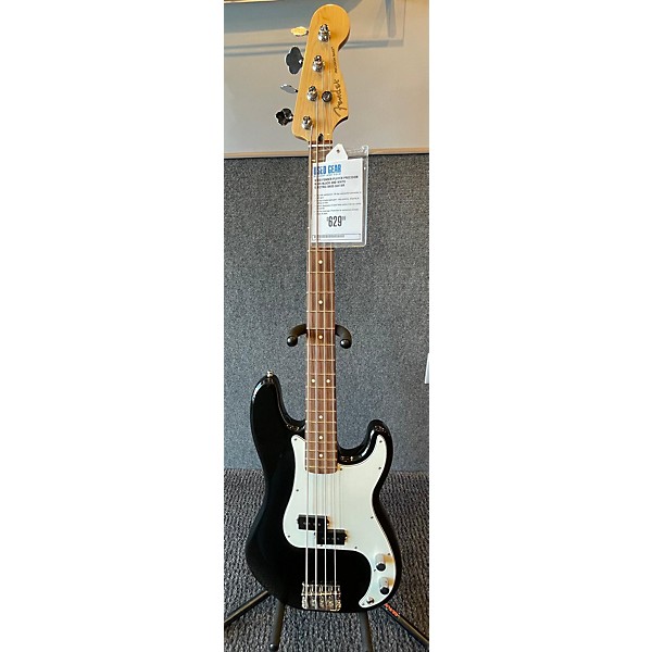 Used Fender Player Precision Bass Black And White Electric Bass Guitar