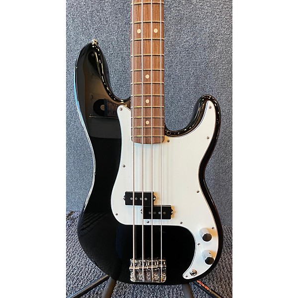 Used Fender Player Precision Bass Black And White Electric Bass Guitar