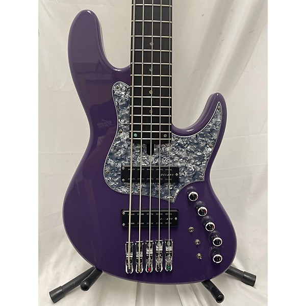 Used Used Maruszczyk Elwood L 5A-24 Purple Electric Bass Guitar