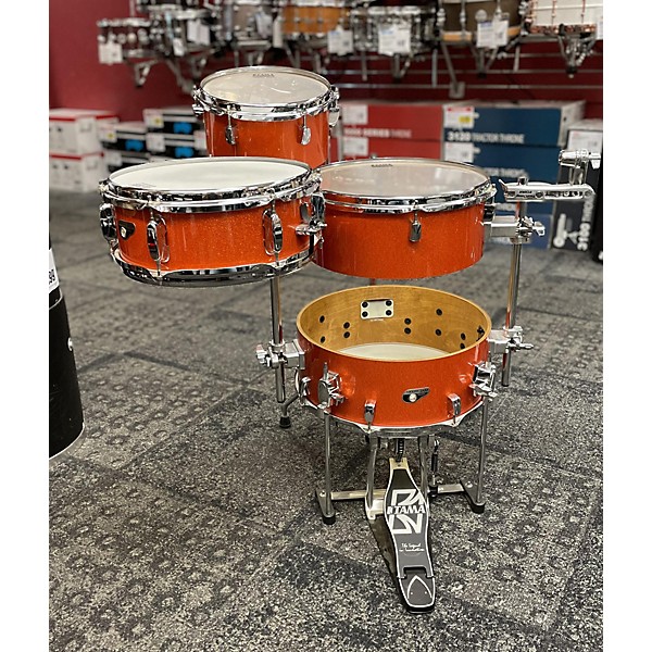 Used TAMA Used TAMA 4 piece Cocktail Kit Orange Sparkle Drum Kit