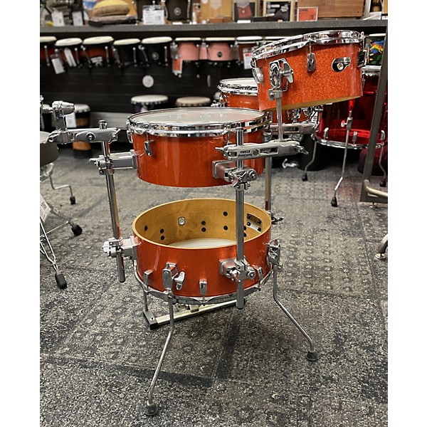 Used TAMA Used TAMA 4 piece Cocktail Kit Orange Sparkle Drum Kit