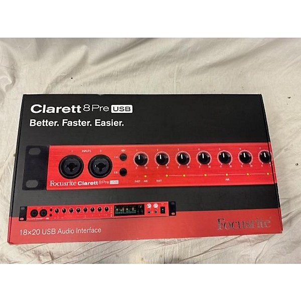 Used Focusrite Clarett 8Pre USB Audio Interface