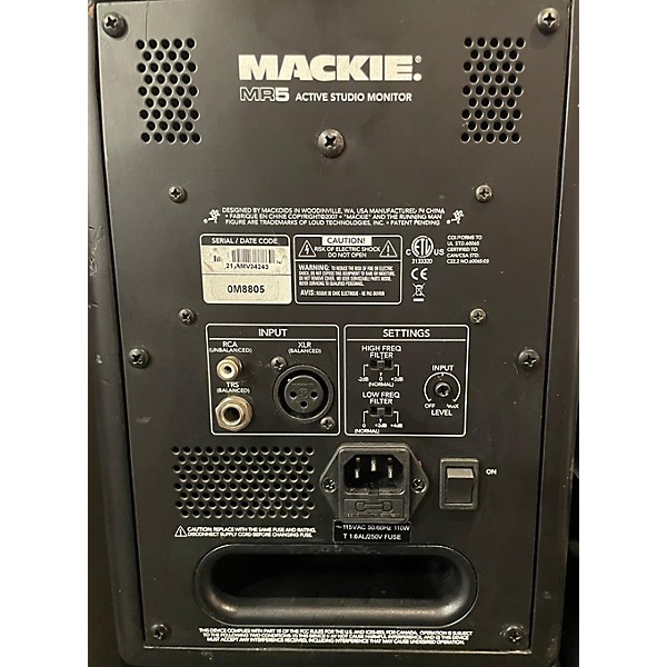 Used Mackie MR5 Pair Powered Monitor