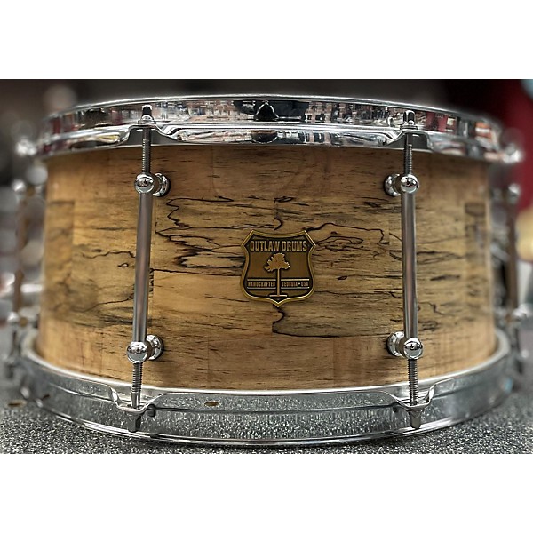 Used OUTLAW DRUMS 7X14 Spalted Maple Stave Drum