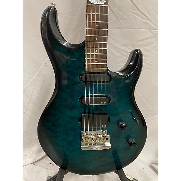 Used Ernie Ball Music Man Used Ernie Ball Music Man Ball Family Reserve Luke Blue Burst Solid Body Electric Guitar