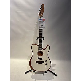 Used Fender Used Fender Acoustasonic Player Telecaster White Acoustic Electric Guitar