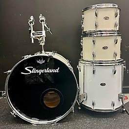 Used Slingerland Used Slingerland 4 piece SUPER ROCK OUTFIT White Drum Kit