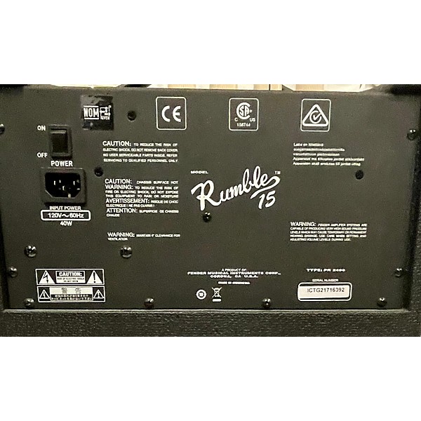 Used Fender Rumble 15 15W 1X8 Bass Combo Amp