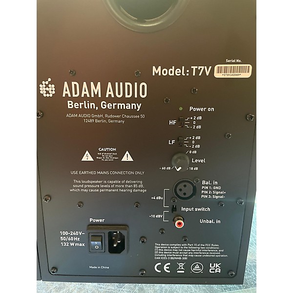 Used ADAM Audio T7V Pair Powered Monitor