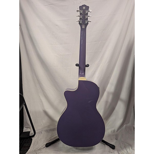 Used Luna Flora Passion Flower Acoustic Electric Guitar